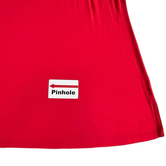 Lane Bryant Sleeveless Ruched Top Women Size 26 Red V-Neck Stretch Side Hem Slit - Picture 8 of 12